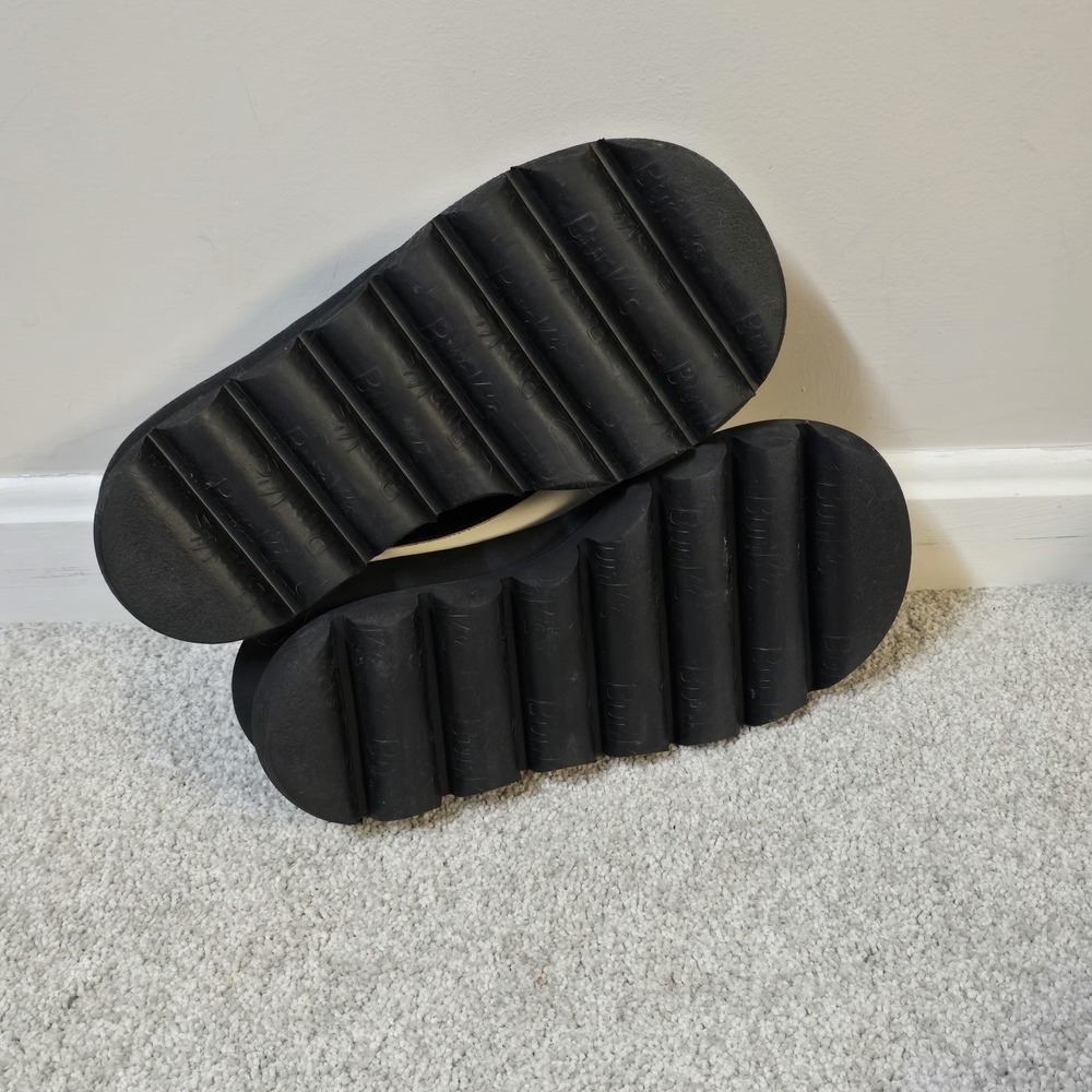 Vintage FLUEVOG Bunks Womens (9) 90s Black White Creeper Platform Rave Club - Picture 11 of 14